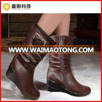 OEM ODM Rechargable battery heated women leather winter boots Electrically Heated Shoes